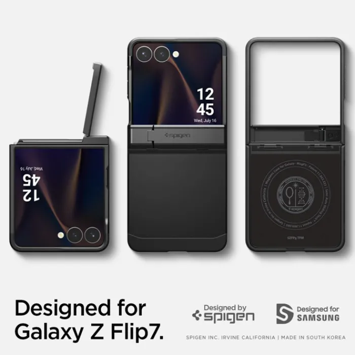 Spigen Samsung|Galaxy Z Flip 7-ETUI SAMSUNG GALAXY Z FLIP 7 TOUGH ARMOR PRO MAG MAGSAFE CZARNE