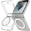 Spigen Samsung|Galaxy Z Flip 7 Fe-ETUI SAMSUNG GALAXY Z FLIP 7 FE Z FLIP 6 ULTRA HYBRID PRO MAGSAFE CLEAR WHITE