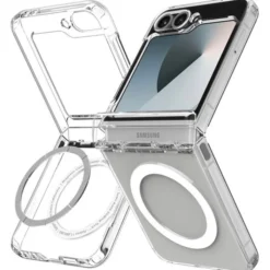 Spigen Samsung|Galaxy Z Flip 7 Fe-ETUI SAMSUNG GALAXY Z FLIP 7 FE Z FLIP 6 ULTRA HYBRID PRO MAGSAFE CLEAR WHITE