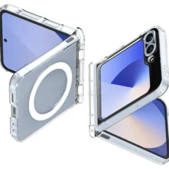 Spigen Samsung|Galaxy Z Flip 7 Fe-ETUI SAMSUNG GALAXY Z FLIP 7 FE Z FLIP 6 ULTRA HYBRID PRO MAGSAFE CLEAR WHITE