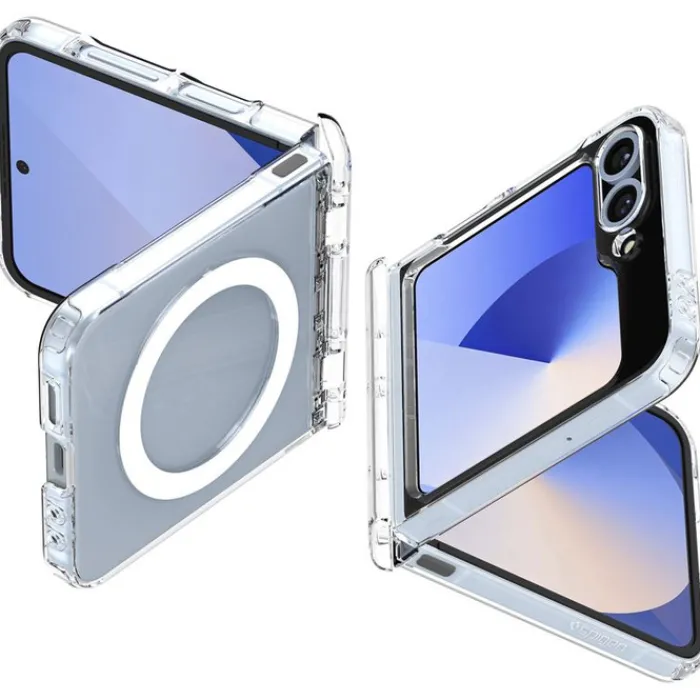 Spigen Samsung|Galaxy Z Flip 7 Fe-ETUI SAMSUNG GALAXY Z FLIP 7 FE Z FLIP 6 ULTRA HYBRID PRO MAGSAFE CLEAR WHITE