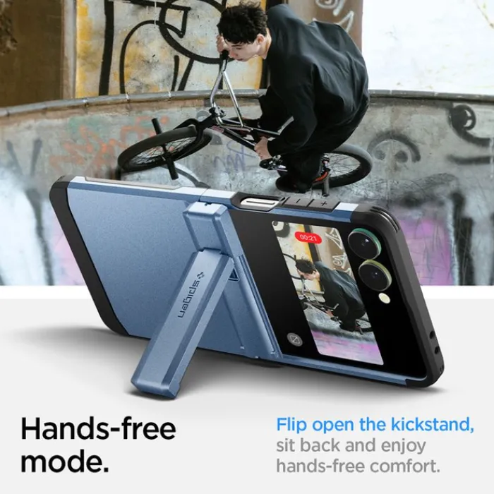 Spigen Samsung|Galaxy Z Flip 7-ETUI SAMSUNG GALAXY Z FLIP 7 TOUGH ARMOR PRO MAGSAFE SIERRA BLUE