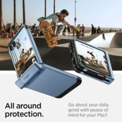 Spigen Samsung|Galaxy Z Flip 7-ETUI SAMSUNG GALAXY Z FLIP 7 TOUGH ARMOR PRO MAGSAFE SIERRA BLUE
