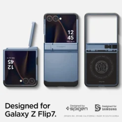 Spigen Samsung|Galaxy Z Flip 7-ETUI SAMSUNG GALAXY Z FLIP 7 TOUGH ARMOR PRO MAGSAFE SIERRA BLUE