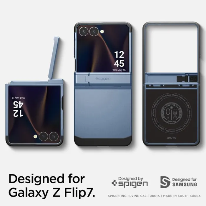 Spigen Samsung|Galaxy Z Flip 7-ETUI SAMSUNG GALAXY Z FLIP 7 TOUGH ARMOR PRO MAGSAFE SIERRA BLUE