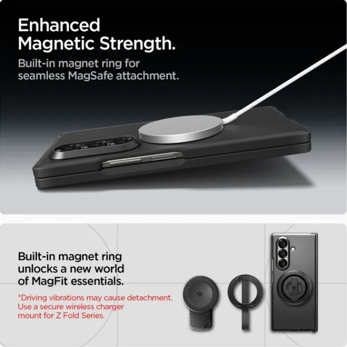 Spigen Samsung|Galaxy Z Fold 7-ETUI SAMSUNG GALAXY Z FOLD 7 TOUGH ARMOR PRO MAG MAGSAFE CZARNE