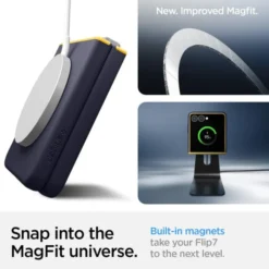 Spigen Samsung|Galaxy Z Flip 7-ETUI SAMSUNG GALAXY Z FLIP 7 NANO POP MAG MAGSAFE GRANATOWY