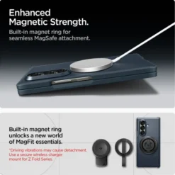 Spigen Samsung|Galaxy Z Fold 7-ETUI SAMSUNG GALAXY Z FOLD 7 TOUGH ARMOR PRO MAG MAGSAFE METAL SLATE