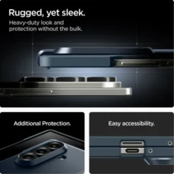Spigen Samsung|Galaxy Z Fold 7-ETUI SAMSUNG GALAXY Z FOLD 7 TOUGH ARMOR PRO MAG MAGSAFE METAL SLATE
