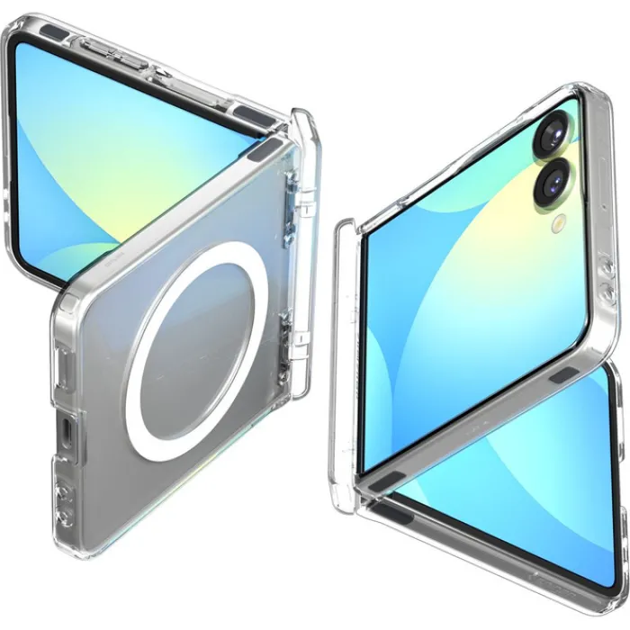 Spigen Samsung|Galaxy Z Flip 7-ETUI SAMSUNG GALAXY Z FLIP 7 ULTRA HYBRID PRO MAG MAGSAFE PRZEZROCZYSTE BIAŁE