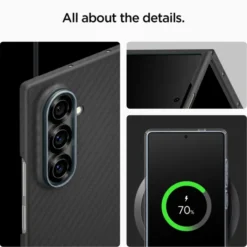 Spigen Samsung|Galaxy Z Fold 7-ETUI SAMSUNG GALAXY Z FOLD 7 AIRSKIN ARAMID CZARNE