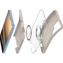 Spigen Samsung|Galaxy S25 Ultra-ETUI SILICONE FIT MAG MAGSAFE SAMSUNG GALAXY S25 ULTRA NATURAL TITANIUM