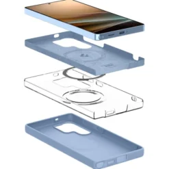 Spigen Samsung|Galaxy S25 Ultra-ETUI SILICONE FIT MAG MAGSAFE SAMSUNG GALAXY S25 ULTRA SAPPHIRE BLUE