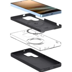 Spigen Samsung|Galaxy S25 Ultra-ETUI SILICONE FIT MAG MAGSAFE SAMSUNG GALAXY S25 ULTRA BLACK