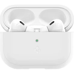 Spigen Airpods Pro|Etui Airpods-Etui Silicone Fit Strap Apple Airpods Pro 1 / 2 White/grey Case