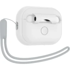 Spigen Airpods Pro|Etui Airpods-Etui Silicone Fit Strap Apple Airpods Pro 1 / 2 White/grey Case