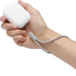 Spigen Airpods Pro|Etui Airpods-Etui Silicone Fit Strap Apple Airpods Pro 1 / 2 White/grey Case