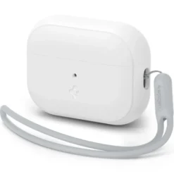 Spigen Airpods Pro|Etui Airpods-Etui Silicone Fit Strap Apple Airpods Pro 1 / 2 White/grey Case