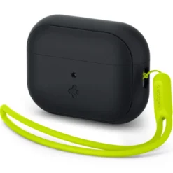 Spigen Airpods Pro|Etui Airpods-Etui Silicone Fit Strap Apple Airpods Pro 1 / 2 Black/phantom Green Case