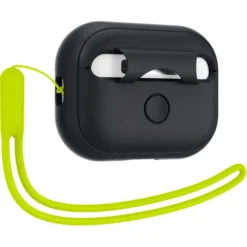 Spigen Airpods Pro|Etui Airpods-Etui Silicone Fit Strap Apple Airpods Pro 1 / 2 Black/phantom Green Case