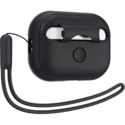 Spigen Airpods Pro|Etui Airpods-Etui Silicone Fit Strap Apple Airpods Pro 1 / 2 Black Case