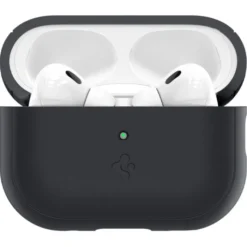 Spigen Airpods Pro|Etui Airpods-Etui Silicone Fit Strap Apple Airpods Pro 1 / 2 Black Case