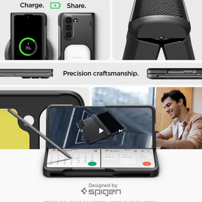 Spigen Galaxy Z Fold 5|Samsung-Etui Slim Armor Pro Pen Galaxy Z Fold 5 Black Case