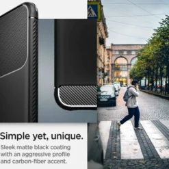 Spigen Samsung|Galaxy S22-ETUI S22 Rugged Armor Matte Black Case