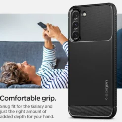 Spigen Samsung|Galaxy S22-ETUI S22 Rugged Armor Matte Black Case