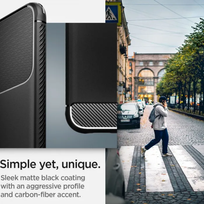 Spigen Samsung|Galaxy S22-ETUI S22 Rugged Armor Matte Black Case