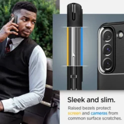 Spigen Samsung|Galaxy S22-ETUI S22 Rugged Armor Matte Black Case