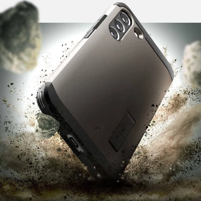 Spigen Samsung|Galaxy S22-ETUI S22 Tough Armor Gunmetal Case