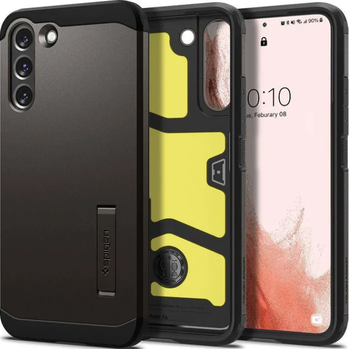 Spigen Samsung|Galaxy S22-ETUI S22 Tough Armor Gunmetal Case