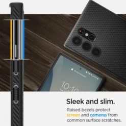 Spigen Samsung|Galaxy S22 Ultra-ETUI S22 ULTRA Liquid Air MATTE Black Czarne Case