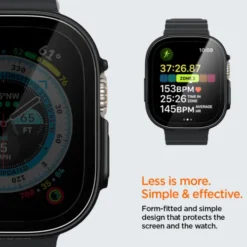 Spigen Apple Watch Ultra 49Mm|Apple Watch Ultra 2 49Mm-Etui Thin Fit 360 Apple Watch Ultra 49mm Ultra 2 Czarne