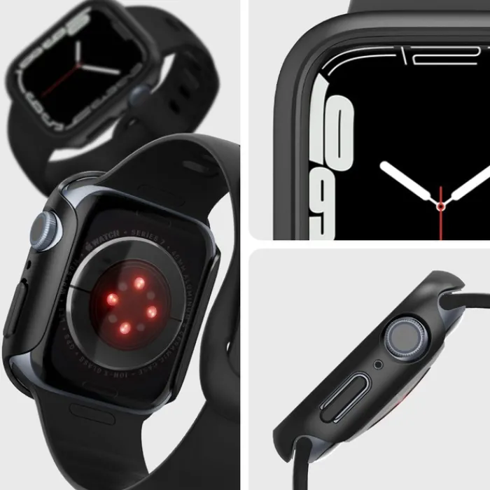 Spigen Apple|Apple Watch 8 45Mm-Etui Thin Fit Apple Watch 6 7 8 9 45mm Czarne