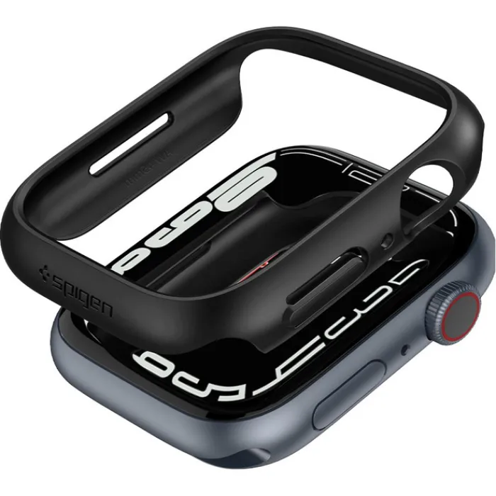 Spigen Apple|Apple Watch 8 45Mm-Etui Thin Fit Apple Watch 6 7 8 9 45mm Czarne