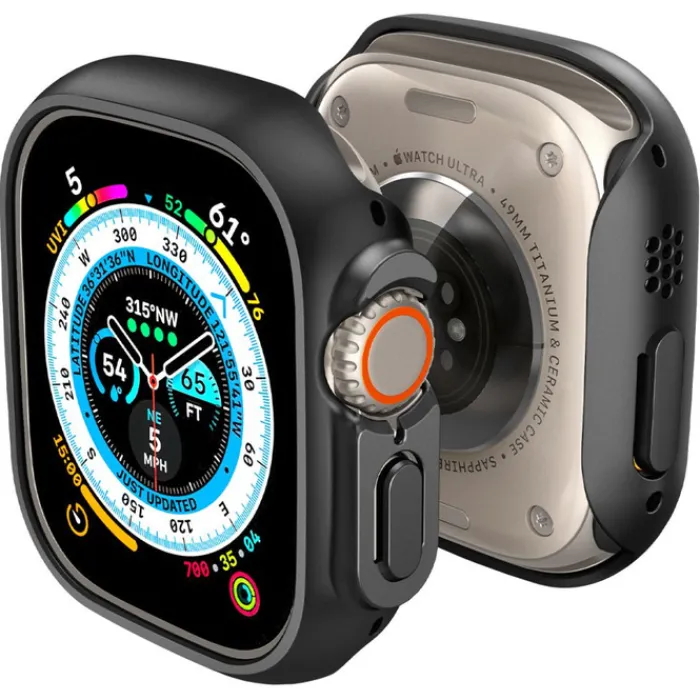 Spigen Apple Watch Ultra 49Mm|Apple Watch Ultra 2 49Mm-Etui Thin Fit Apple Watch Ultra 49mm Ultra 2 Czarne