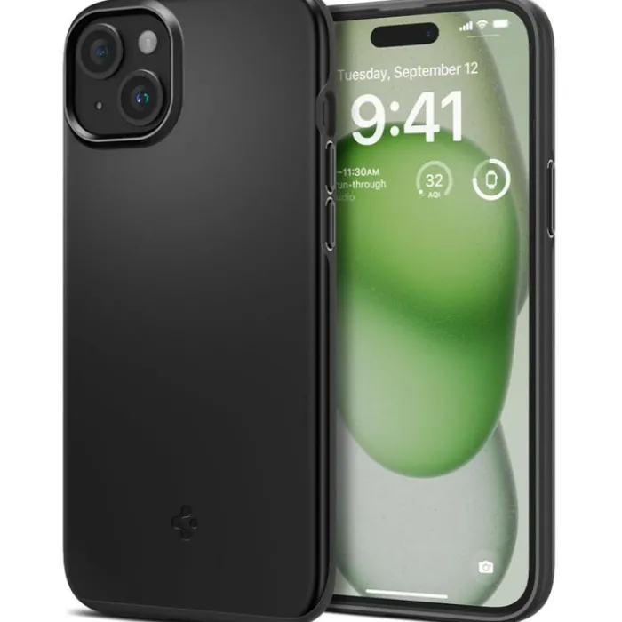 Spigen Iphone 15 Plus|Apple-Etui Thin Fit iPhone 15 Plus Black Case