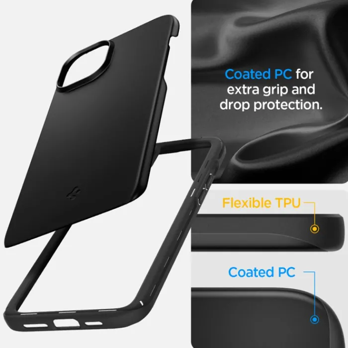 Spigen Iphone 15 Plus|Apple-Etui Thin Fit iPhone 15 Plus Black Case