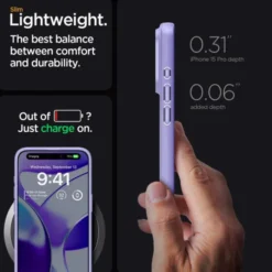 Spigen Iphone 15 Pro|Apple-Etui Thin Fit iPhone 15 Pro Iris Purple
