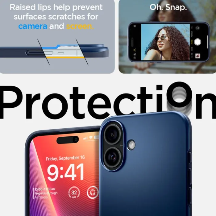 Spigen Apple|Iphone 16-ETUI THIN FIT MAG MAGSAFE IPHONE 16 NAVY BLUE