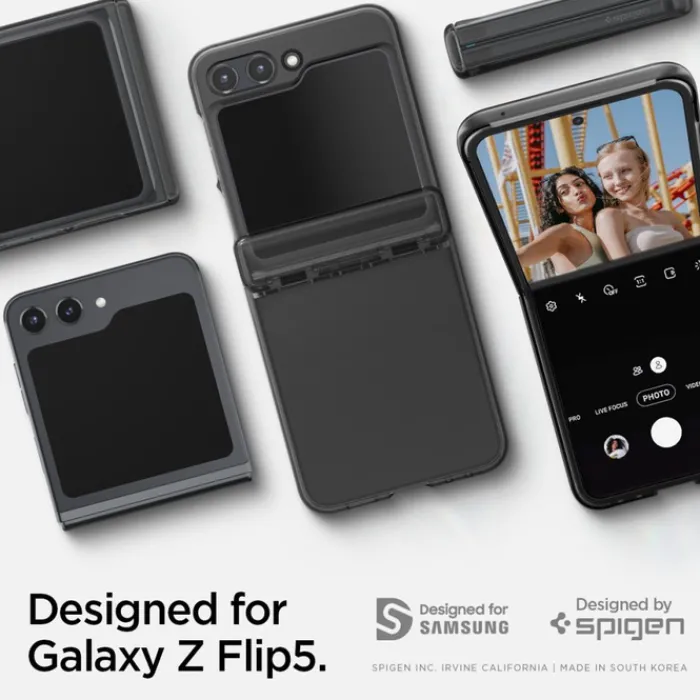 Spigen Samsung|Galaxy Z Flip 5-Etui THIN FIT ”PRO” GALAXY Z FLIP 5 FROST GRAY