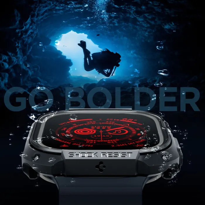Spigen Apple Watch Ultra 49Mm|Apple Watch Ultra 2 49Mm-Etui Tough Armor Apple Watch Ultra 49mm Ultra 2 Czarne