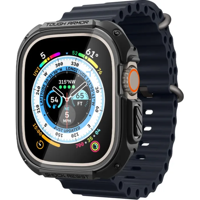 Spigen Apple Watch Ultra 49Mm|Apple Watch Ultra 2 49Mm-Etui Tough Armor Apple Watch Ultra 49mm Ultra 2 Czarne