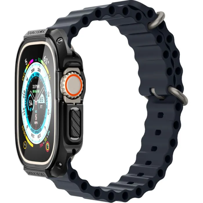 Spigen Apple Watch Ultra 49Mm|Apple Watch Ultra 2 49Mm-Etui Tough Armor Apple Watch Ultra 49mm Ultra 2 Czarne
