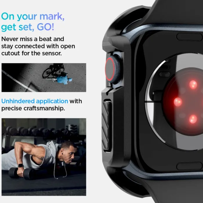 Spigen Apple Watch 11 46Mm|Apple Watch 10 46Mm-ETUI TOUGH ARMOR APPLE WATCH 10 (46 MM) BLACK