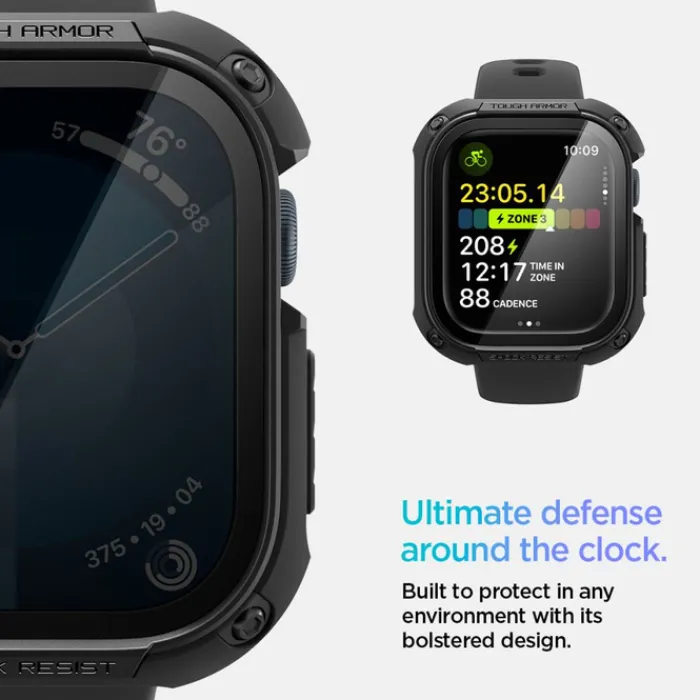 Spigen Apple Watch 11 46Mm|Apple Watch 10 46Mm-ETUI TOUGH ARMOR APPLE WATCH 10 (46 MM) BLACK