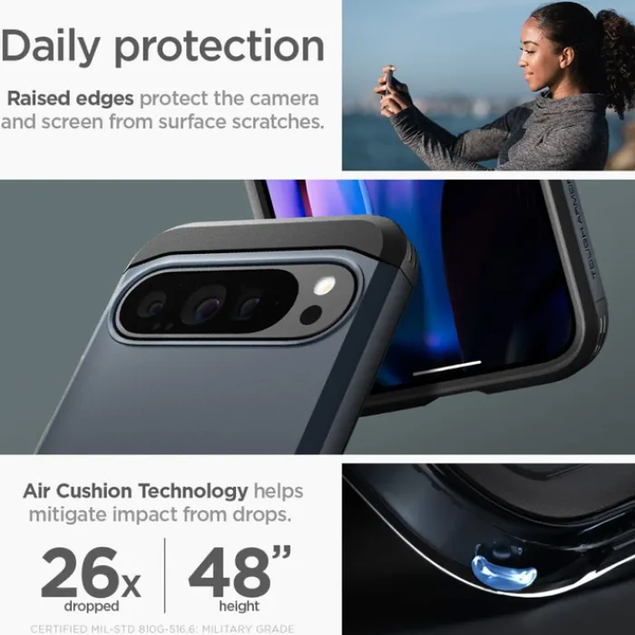 Spigen Google|Pixel 9 Pro Xl-Etui TOUGH ARMOR GOOGLE PIXEL 9 PRO XL METAL SLATE