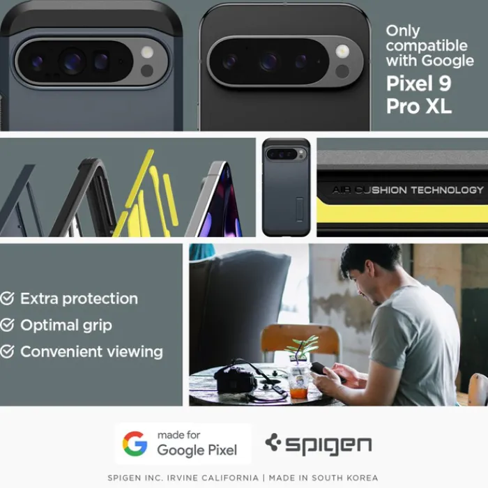 Spigen Google|Pixel 9 Pro Xl-Etui TOUGH ARMOR GOOGLE PIXEL 9 PRO XL METAL SLATE